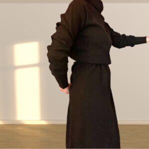 Black Vintage Land’s End Lambswool Sweater Dress | Made in England | EUC